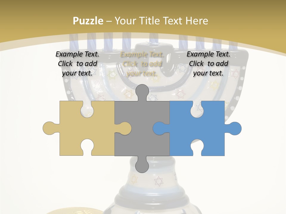 Photo Of Various Chanukah Related Objects - Holiday Related PowerPoint Template