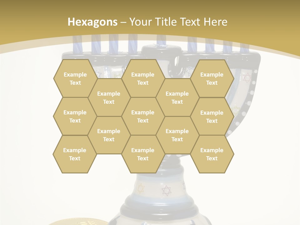 Photo Of Various Chanukah Related Objects - Holiday Related PowerPoint Template