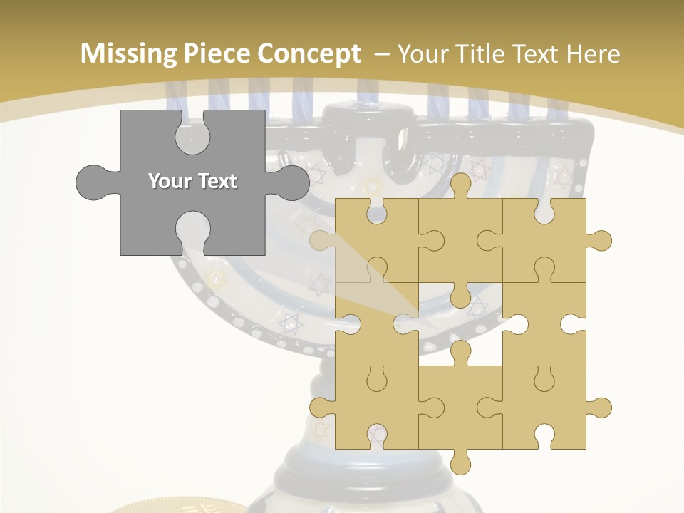 Photo Of Various Chanukah Related Objects - Holiday Related PowerPoint Template