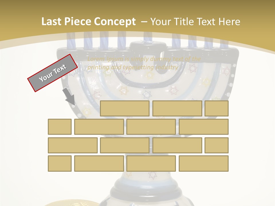 Photo Of Various Chanukah Related Objects - Holiday Related PowerPoint Template