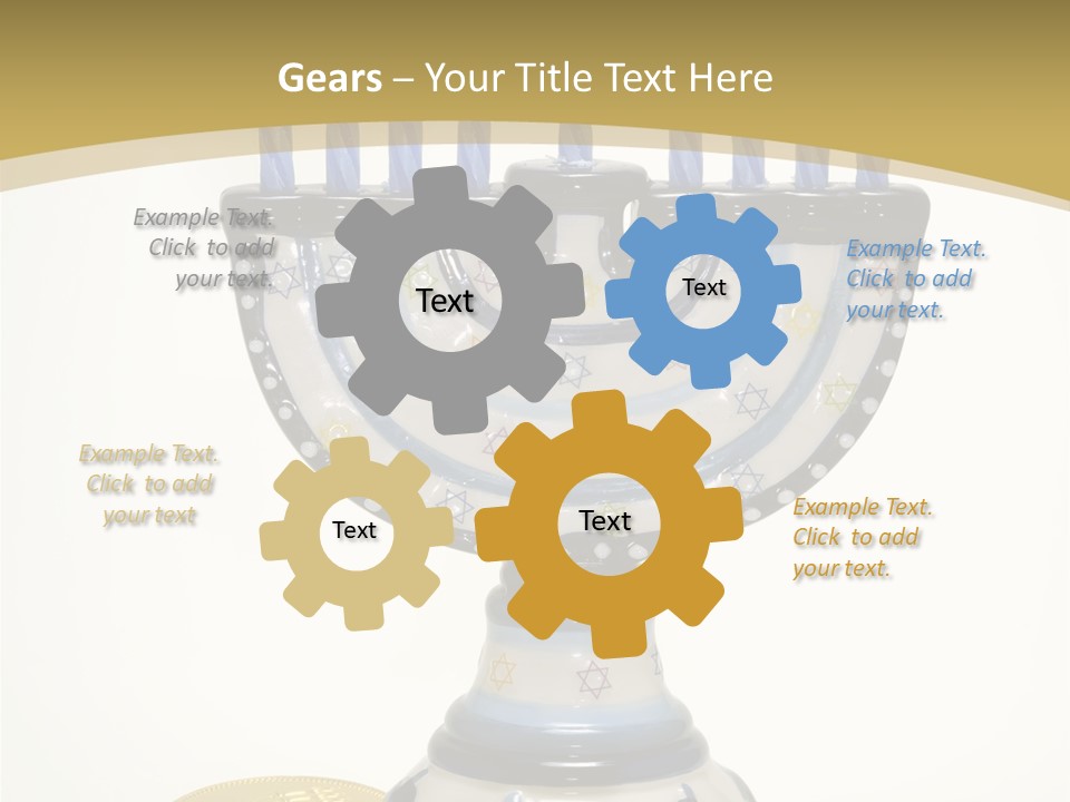 Photo Of Various Chanukah Related Objects - Holiday Related PowerPoint Template