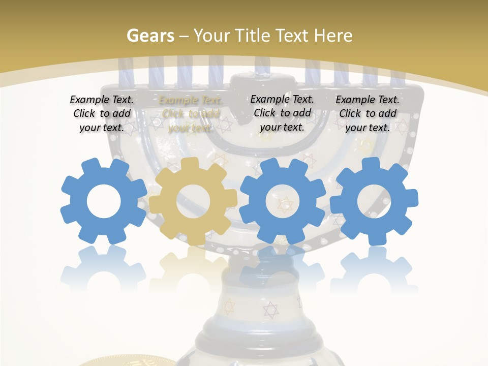 Photo Of Various Chanukah Related Objects - Holiday Related PowerPoint Template