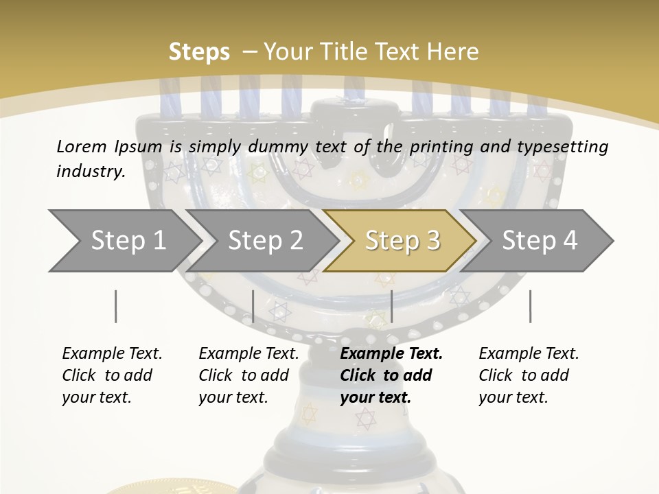 Photo Of Various Chanukah Related Objects - Holiday Related PowerPoint Template