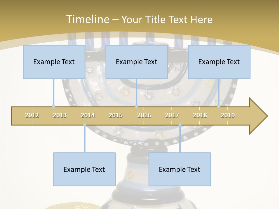 Photo Of Various Chanukah Related Objects - Holiday Related PowerPoint Template
