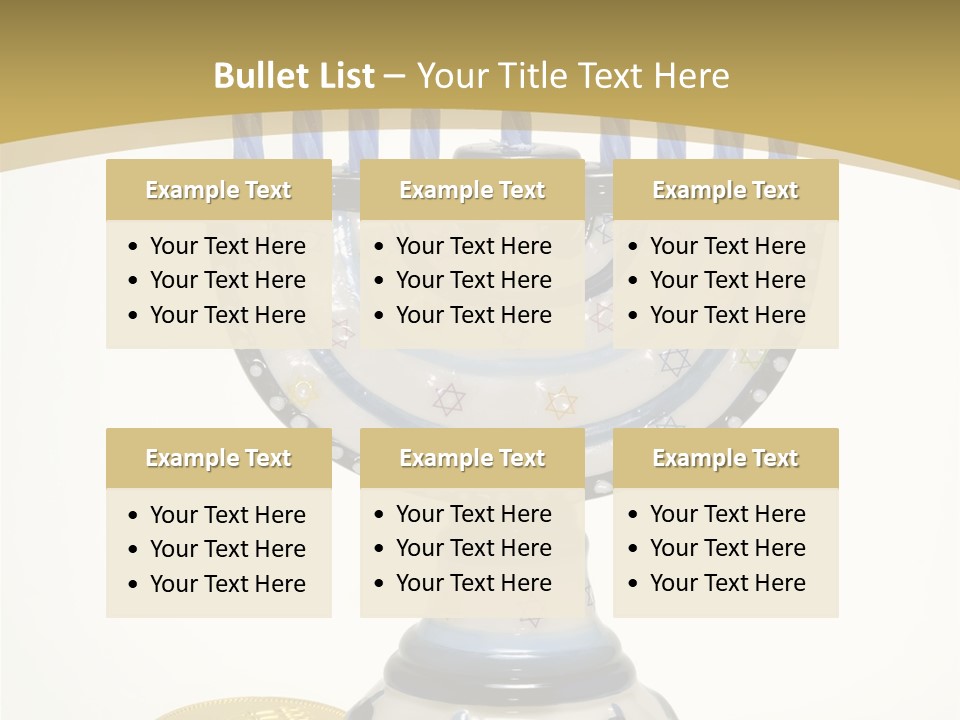 Photo Of Various Chanukah Related Objects - Holiday Related PowerPoint Template