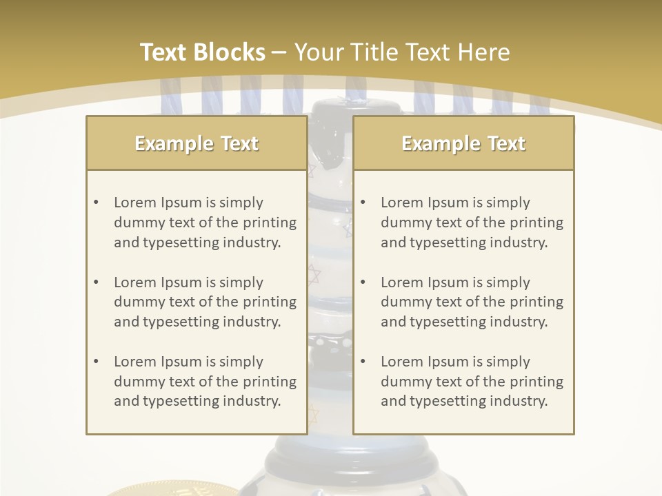 Photo Of Various Chanukah Related Objects - Holiday Related PowerPoint Template