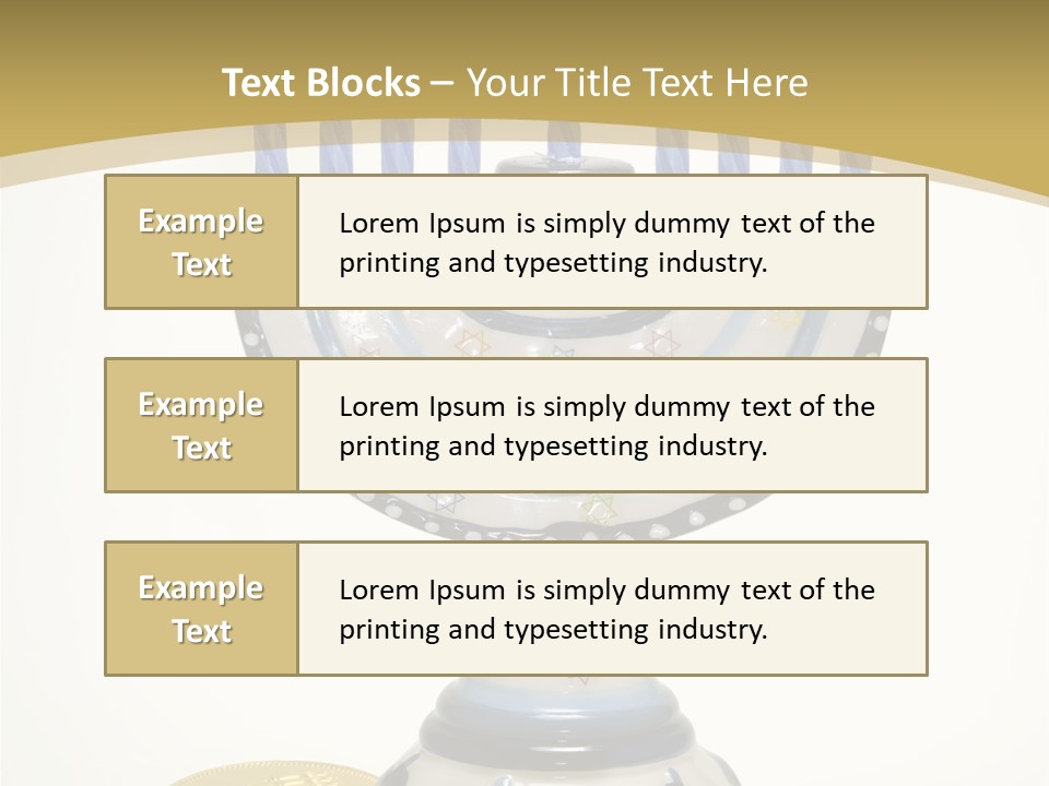 Photo Of Various Chanukah Related Objects - Holiday Related PowerPoint Template