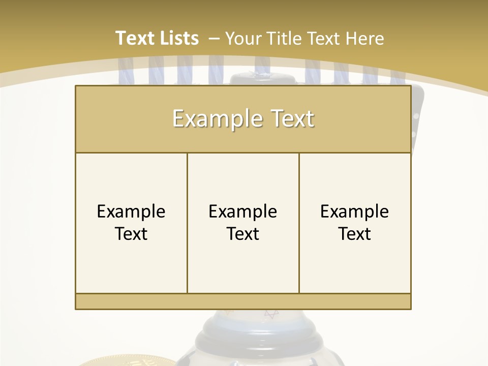 Photo Of Various Chanukah Related Objects - Holiday Related PowerPoint Template