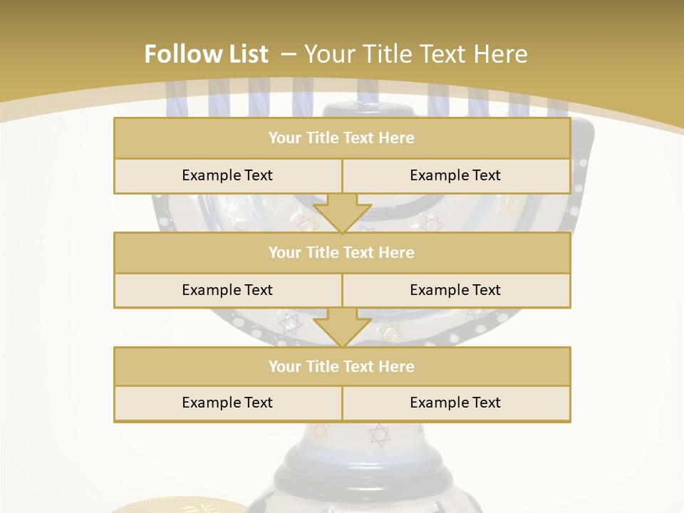 Photo Of Various Chanukah Related Objects - Holiday Related PowerPoint Template