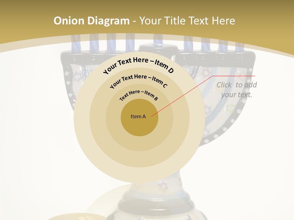 Photo Of Various Chanukah Related Objects - Holiday Related PowerPoint Template