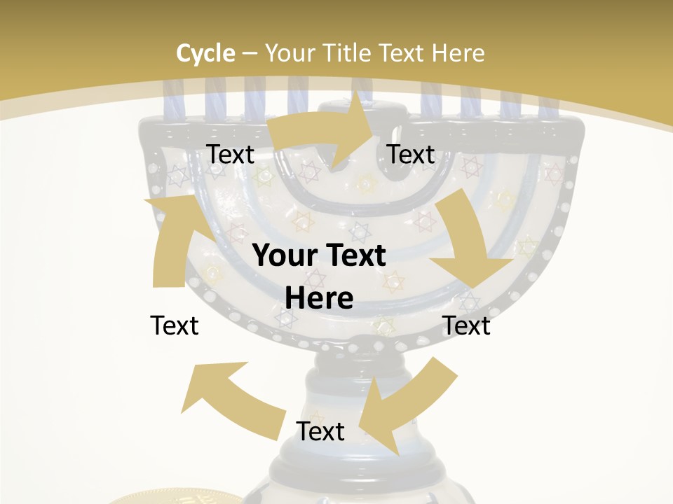 Photo Of Various Chanukah Related Objects - Holiday Related PowerPoint Template