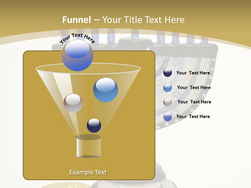 Photo Of Various Chanukah Related Objects - Holiday Related PowerPoint Template