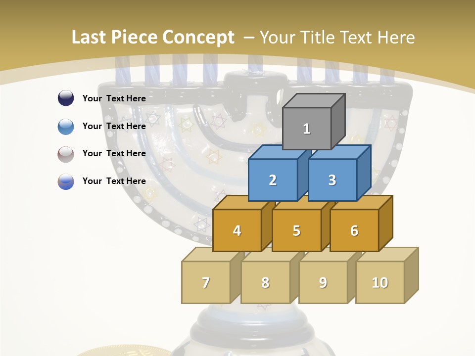 Photo Of Various Chanukah Related Objects - Holiday Related PowerPoint Template