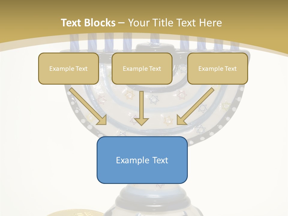Photo Of Various Chanukah Related Objects - Holiday Related PowerPoint Template