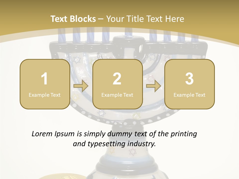 Photo Of Various Chanukah Related Objects - Holiday Related PowerPoint Template