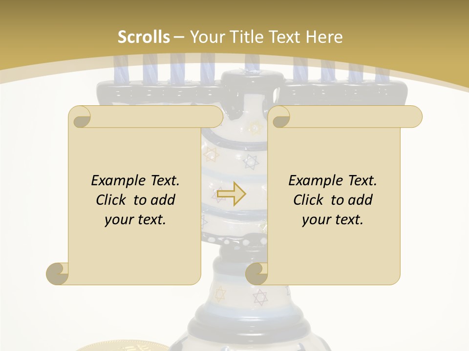 Photo Of Various Chanukah Related Objects - Holiday Related PowerPoint Template