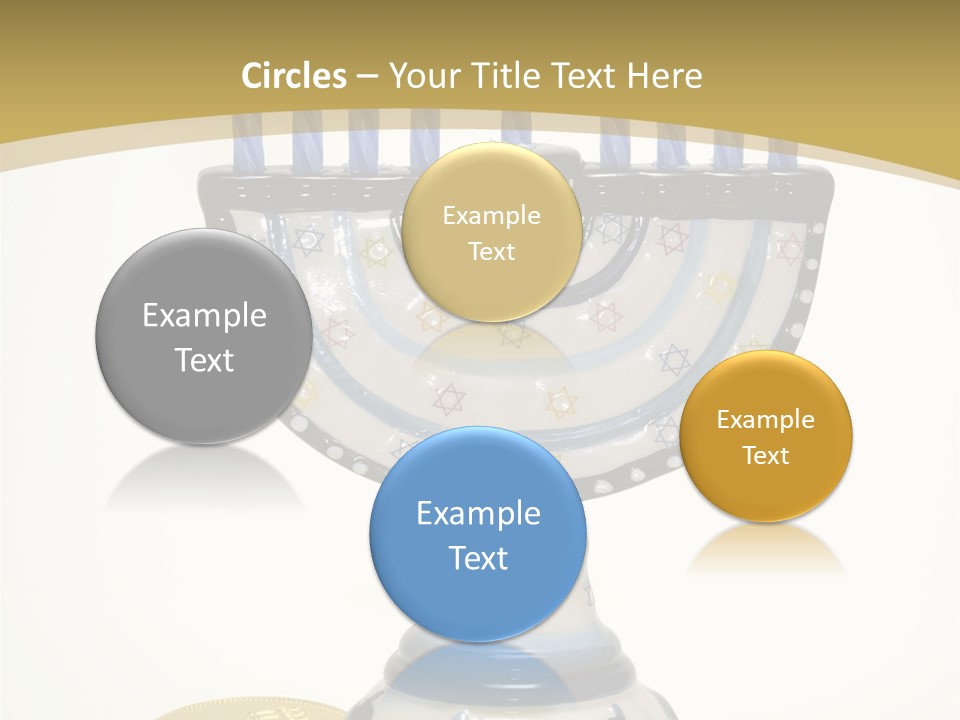 Photo Of Various Chanukah Related Objects - Holiday Related PowerPoint Template