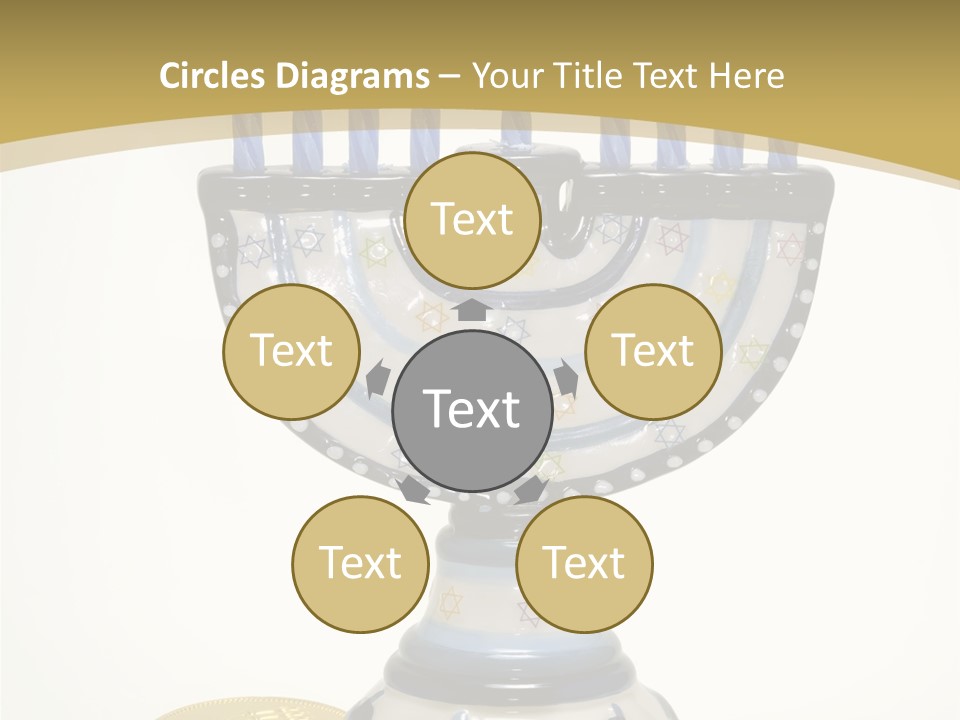 Photo Of Various Chanukah Related Objects - Holiday Related PowerPoint Template