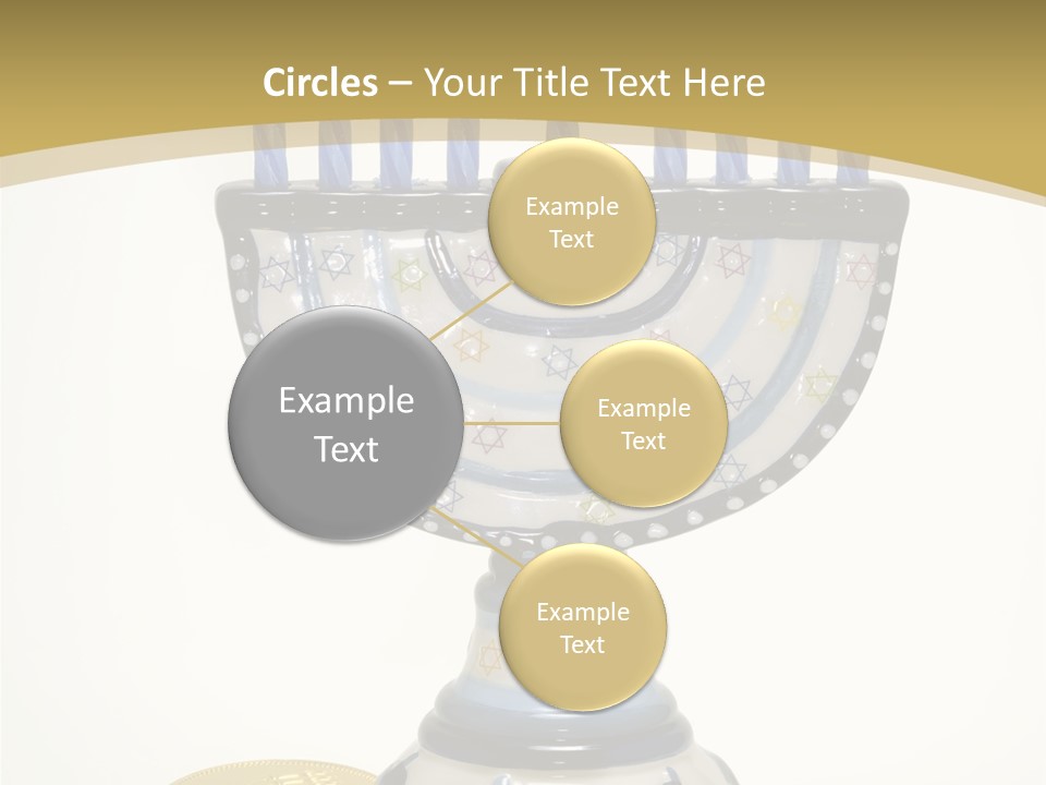 Photo Of Various Chanukah Related Objects - Holiday Related PowerPoint Template