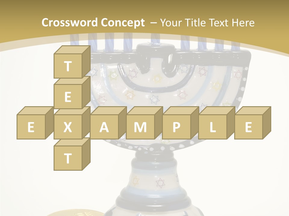 Photo Of Various Chanukah Related Objects - Holiday Related PowerPoint Template