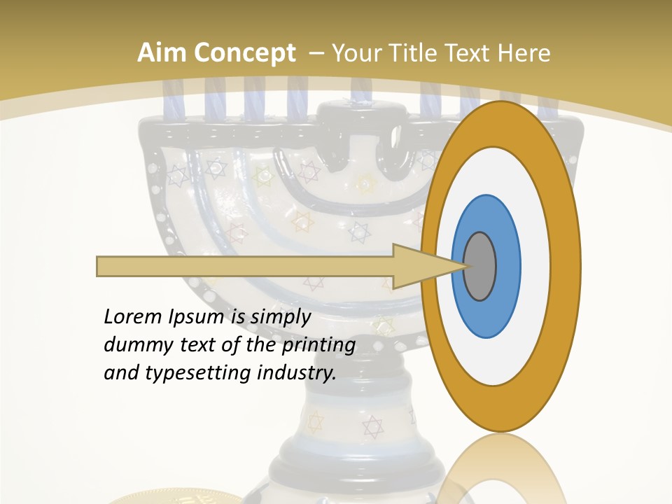 Photo Of Various Chanukah Related Objects - Holiday Related PowerPoint Template