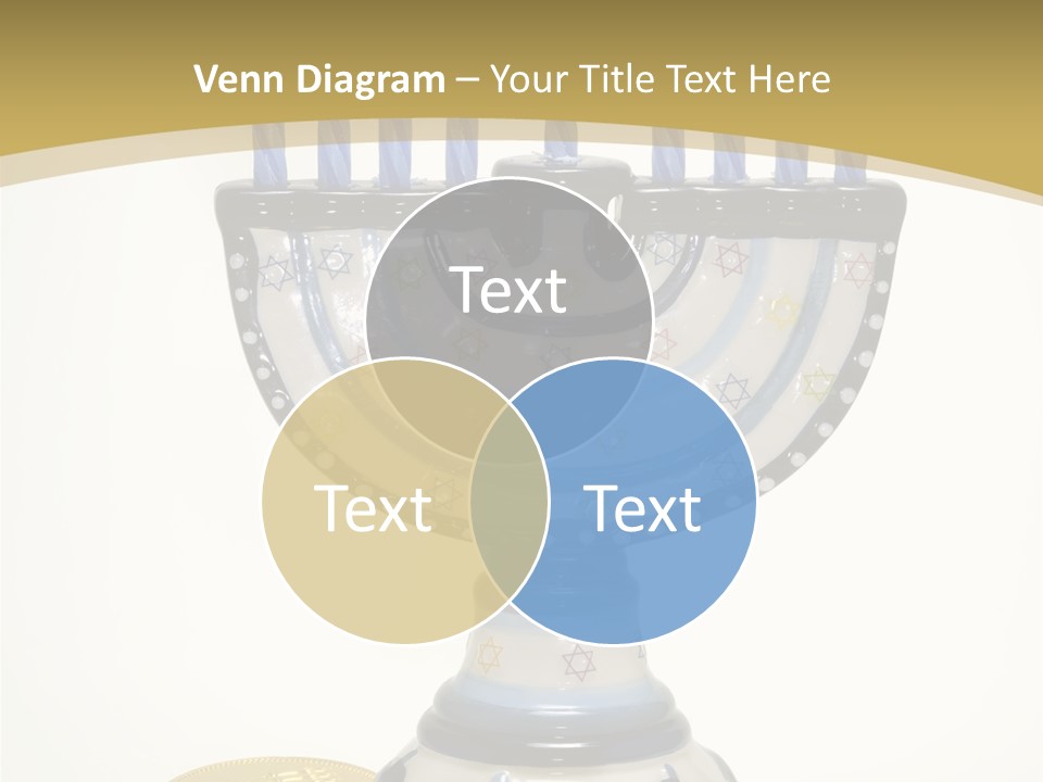 Photo Of Various Chanukah Related Objects - Holiday Related PowerPoint Template