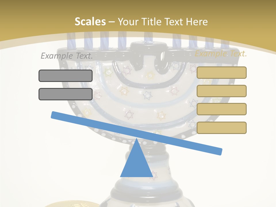 Photo Of Various Chanukah Related Objects - Holiday Related PowerPoint Template