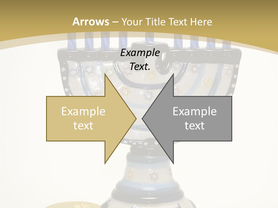 Photo Of Various Chanukah Related Objects - Holiday Related PowerPoint Template