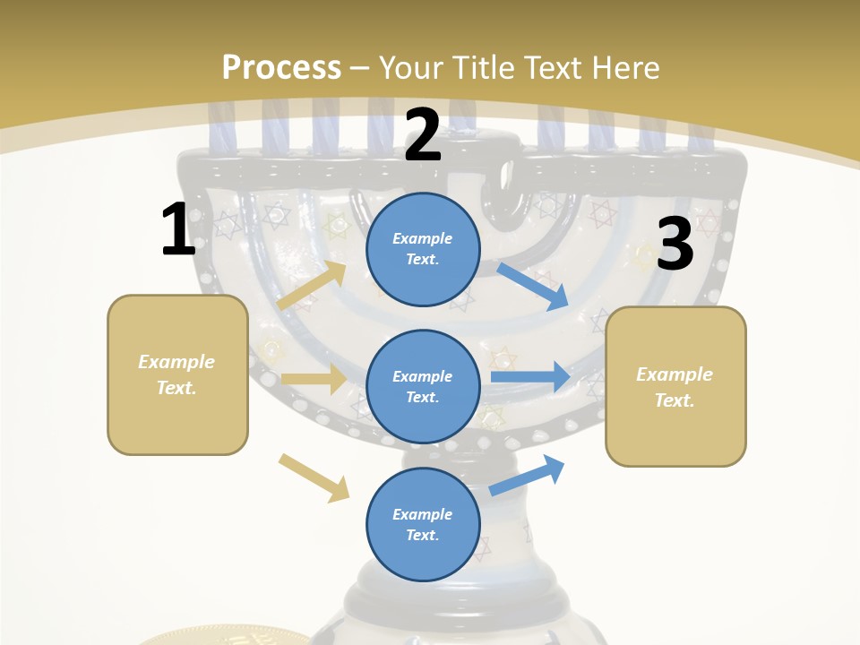 Photo Of Various Chanukah Related Objects - Holiday Related PowerPoint Template