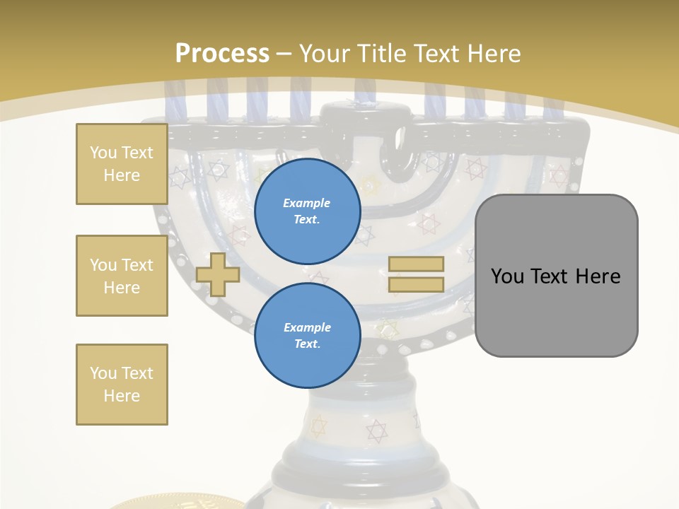 Photo Of Various Chanukah Related Objects - Holiday Related PowerPoint Template