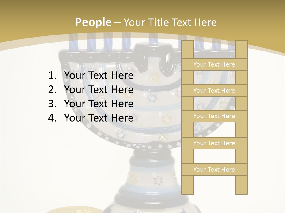 Photo Of Various Chanukah Related Objects - Holiday Related PowerPoint Template