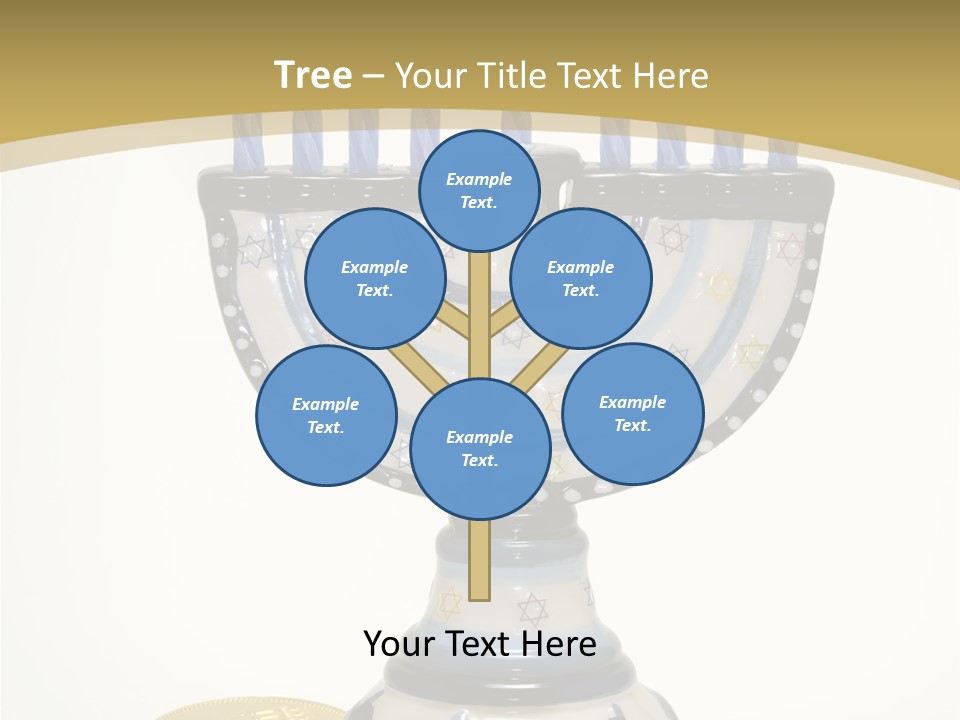Photo Of Various Chanukah Related Objects - Holiday Related PowerPoint Template