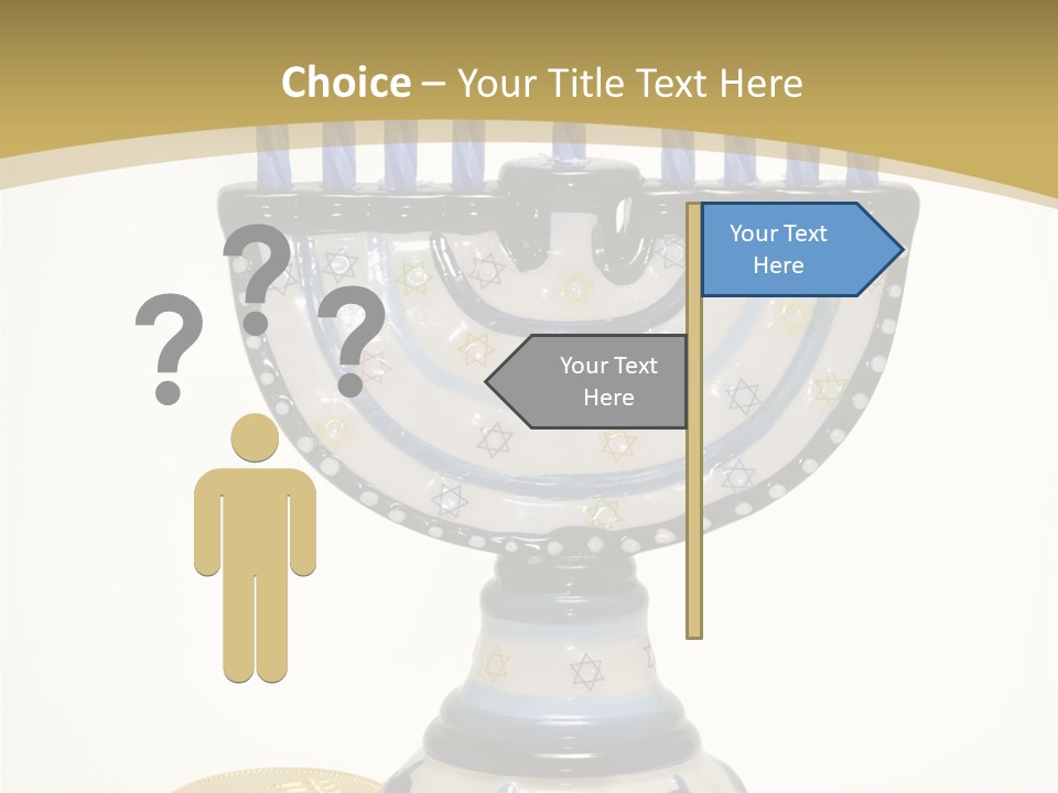 Photo Of Various Chanukah Related Objects - Holiday Related PowerPoint Template