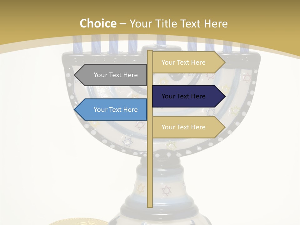 Photo Of Various Chanukah Related Objects - Holiday Related PowerPoint Template
