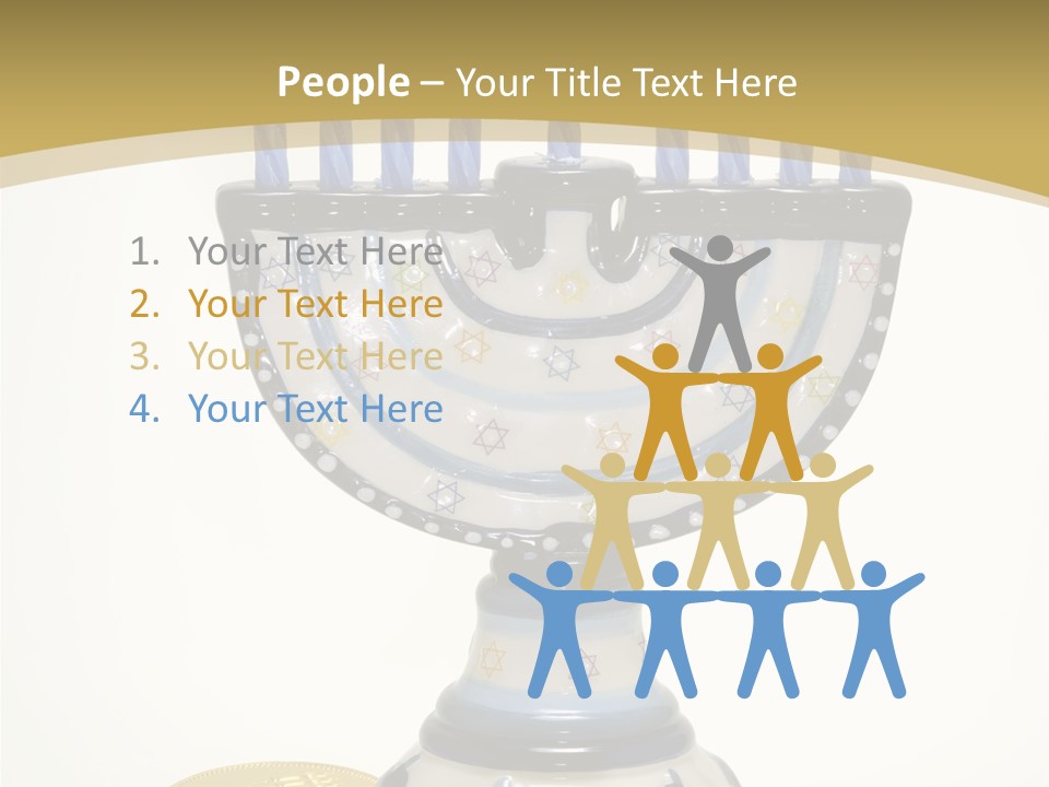 Photo Of Various Chanukah Related Objects - Holiday Related PowerPoint Template