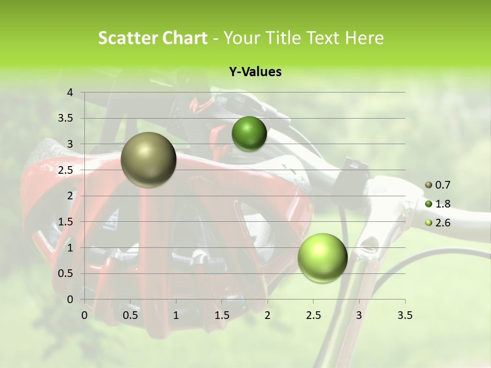 A Red Bicycle Helmet On The Handlebars Of A Bicycle PowerPoint Template