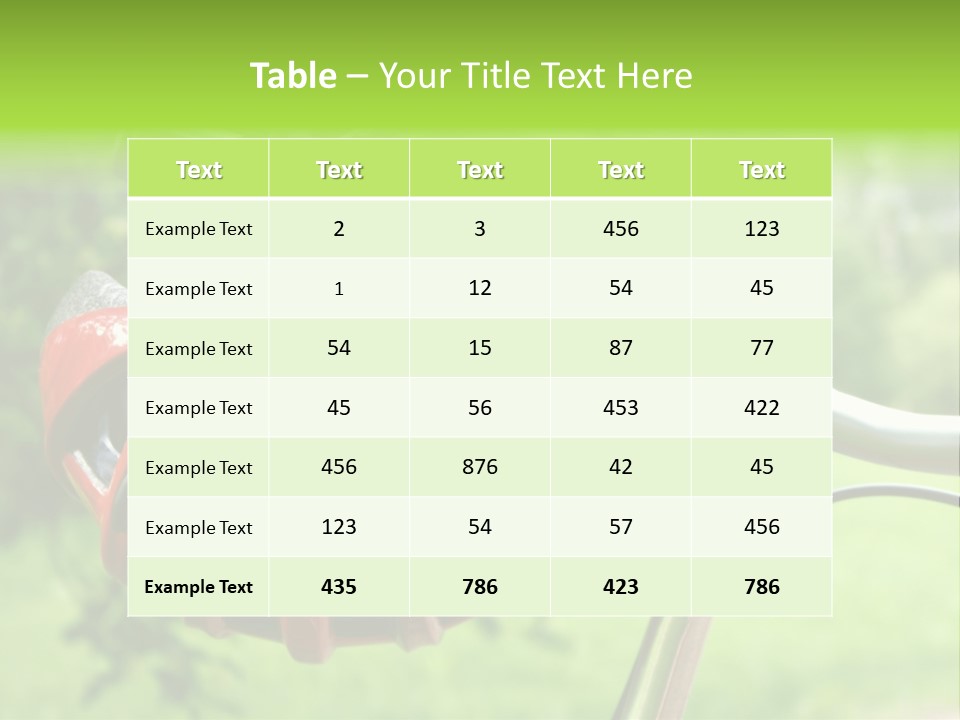 A Red Bicycle Helmet On The Handlebars Of A Bicycle PowerPoint Template
