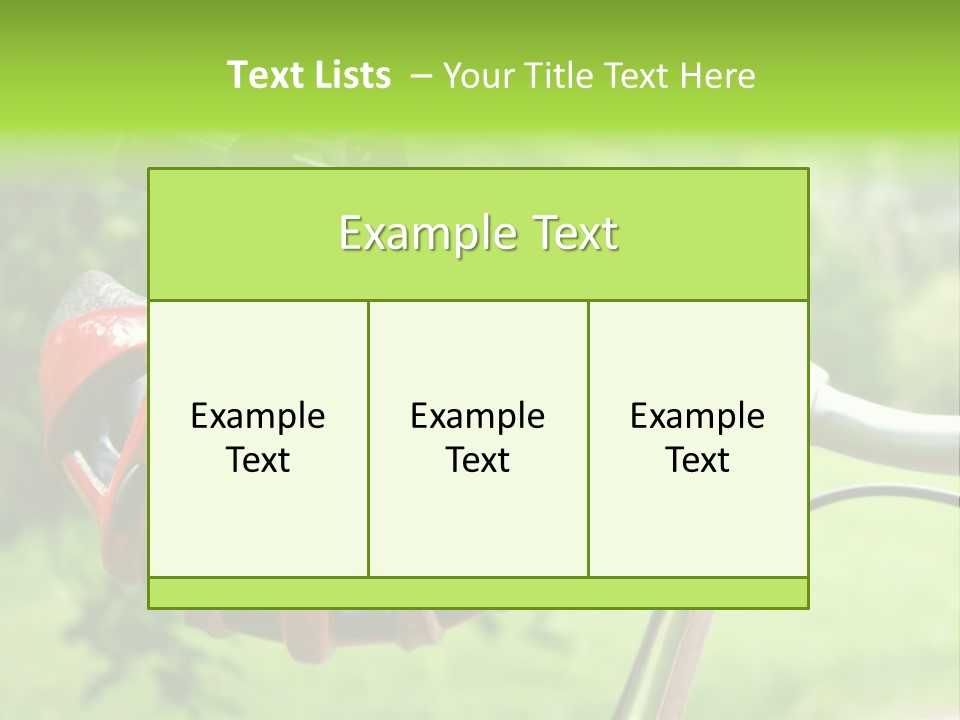 A Red Bicycle Helmet On The Handlebars Of A Bicycle PowerPoint Template