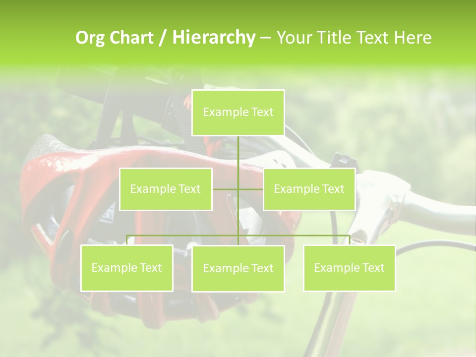 A Red Bicycle Helmet On The Handlebars Of A Bicycle PowerPoint Template