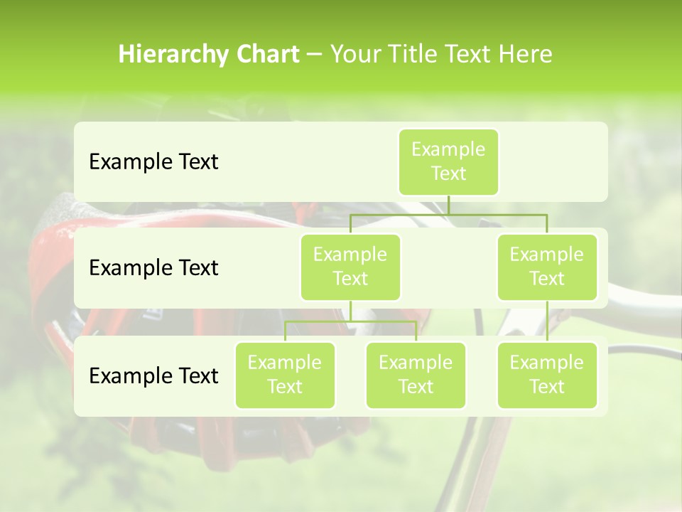 A Red Bicycle Helmet On The Handlebars Of A Bicycle PowerPoint Template