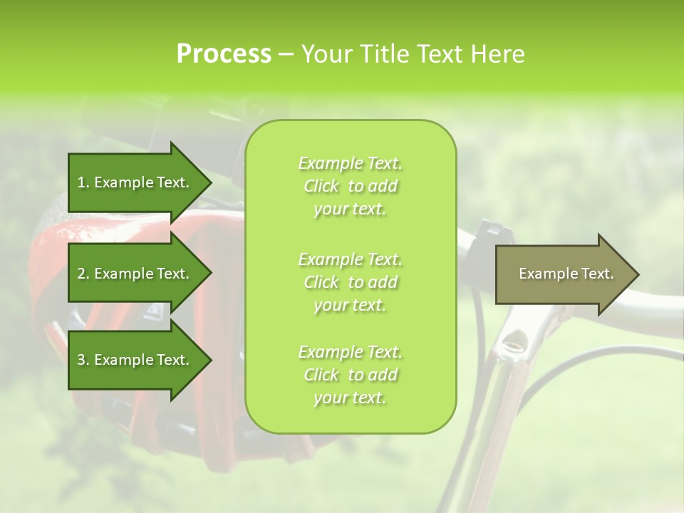A Red Bicycle Helmet On The Handlebars Of A Bicycle PowerPoint Template