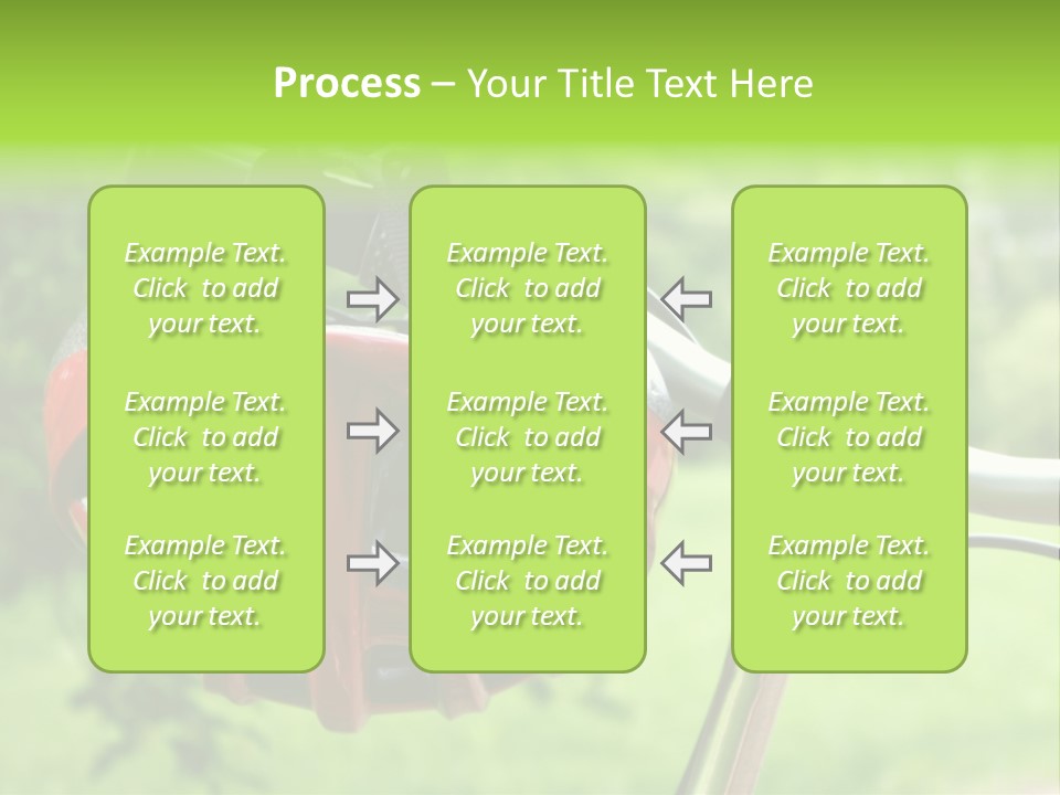 A Red Bicycle Helmet On The Handlebars Of A Bicycle PowerPoint Template