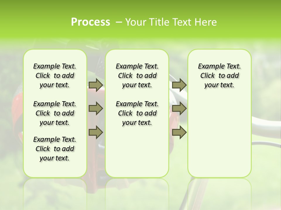 A Red Bicycle Helmet On The Handlebars Of A Bicycle PowerPoint Template
