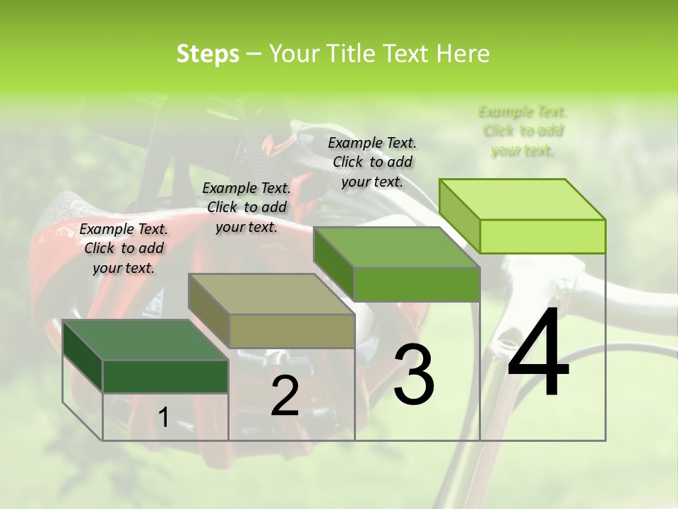 A Red Bicycle Helmet On The Handlebars Of A Bicycle PowerPoint Template