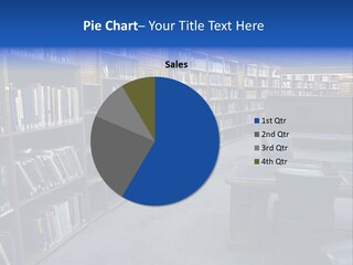 Lots Of Bookson Shelves At The Library. PowerPoint Template