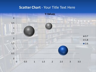 Lots Of Bookson Shelves At The Library. PowerPoint Template