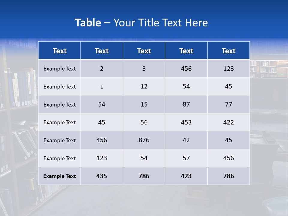 Lots Of Bookson Shelves At The Library. PowerPoint Template