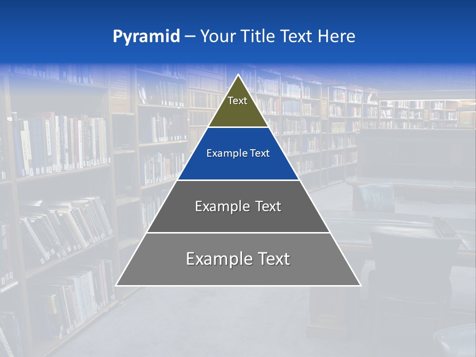Lots Of Bookson Shelves At The Library. PowerPoint Template