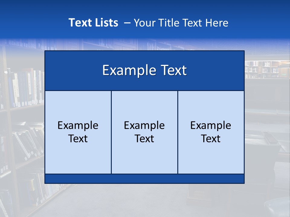Lots Of Bookson Shelves At The Library. PowerPoint Template