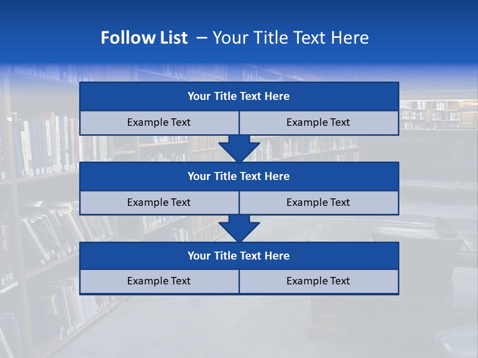 Lots Of Bookson Shelves At The Library. PowerPoint Template